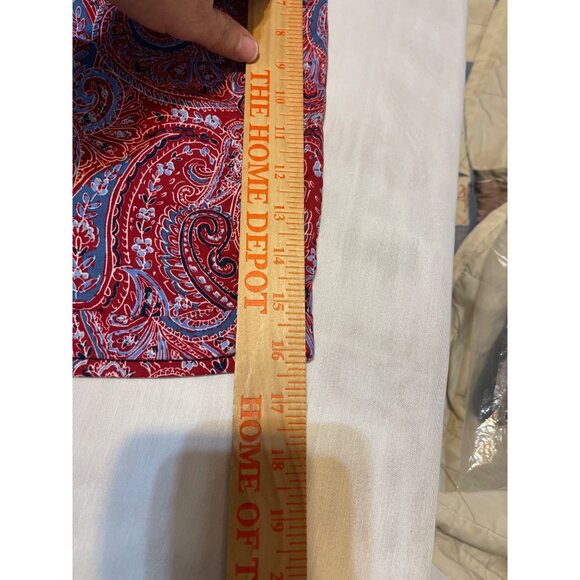 Bandolino Womens Red & Blue Paisley Print Shorts Size 12 Cotton Blend Mid-Rise - Picture 3 of 14